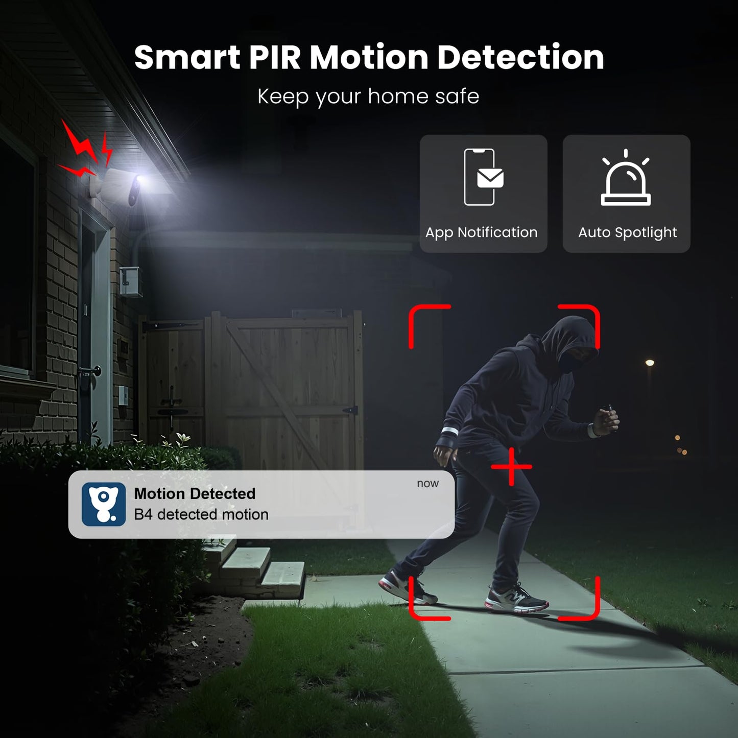 litokam Security Cameras Wireless Outdoor, 2K Battery Powered Outdoor Camera Wireless with Full Color Night Vision, PIR Motion Detection, 2.4G WiFi