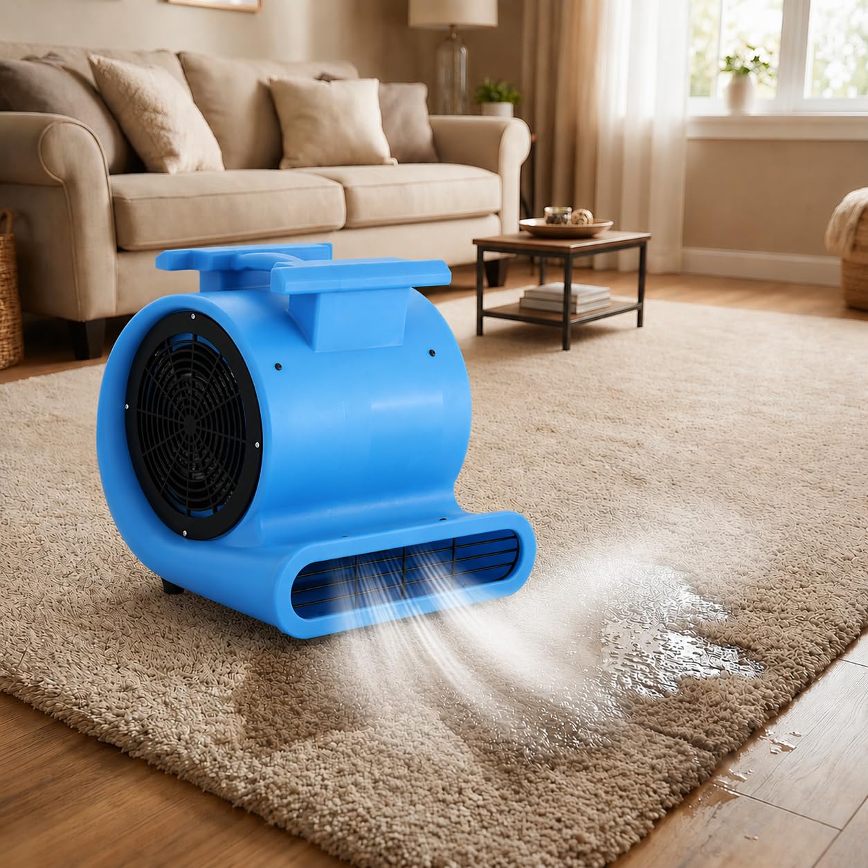 RYNSTO Commercial 1 HP Air Mover Fan for Water Damage Restoration,4000 CFM Industrial Carpet Dryer, Blower Fans,3-Speed Floor Fan with Daisy Chain