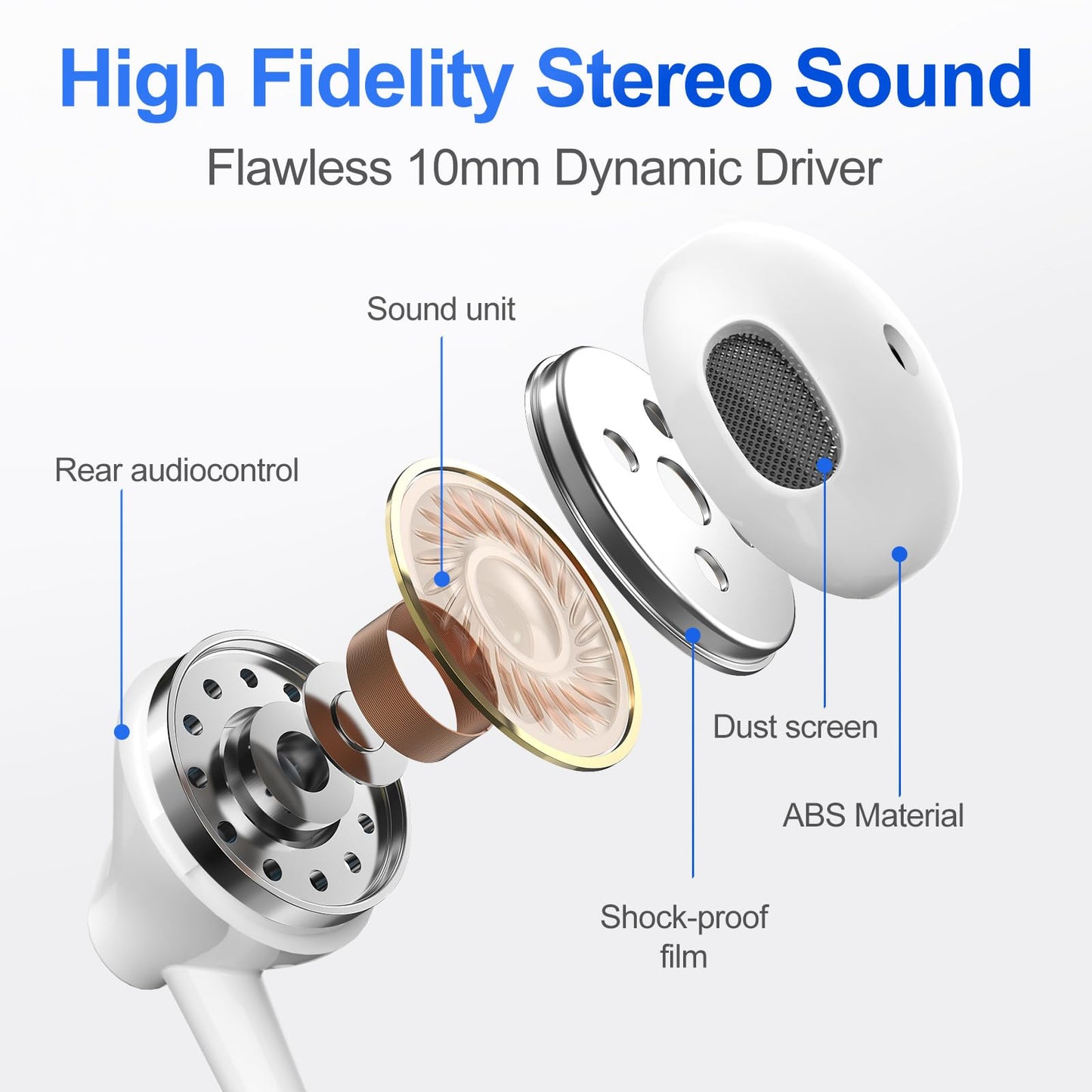 USB C Headphones 3 Pack, Type C Earbuds HiFi Stereo, Type C Earphones with Microphone Volume Control Compatible with Samsung, Google, iPhone 17 16…