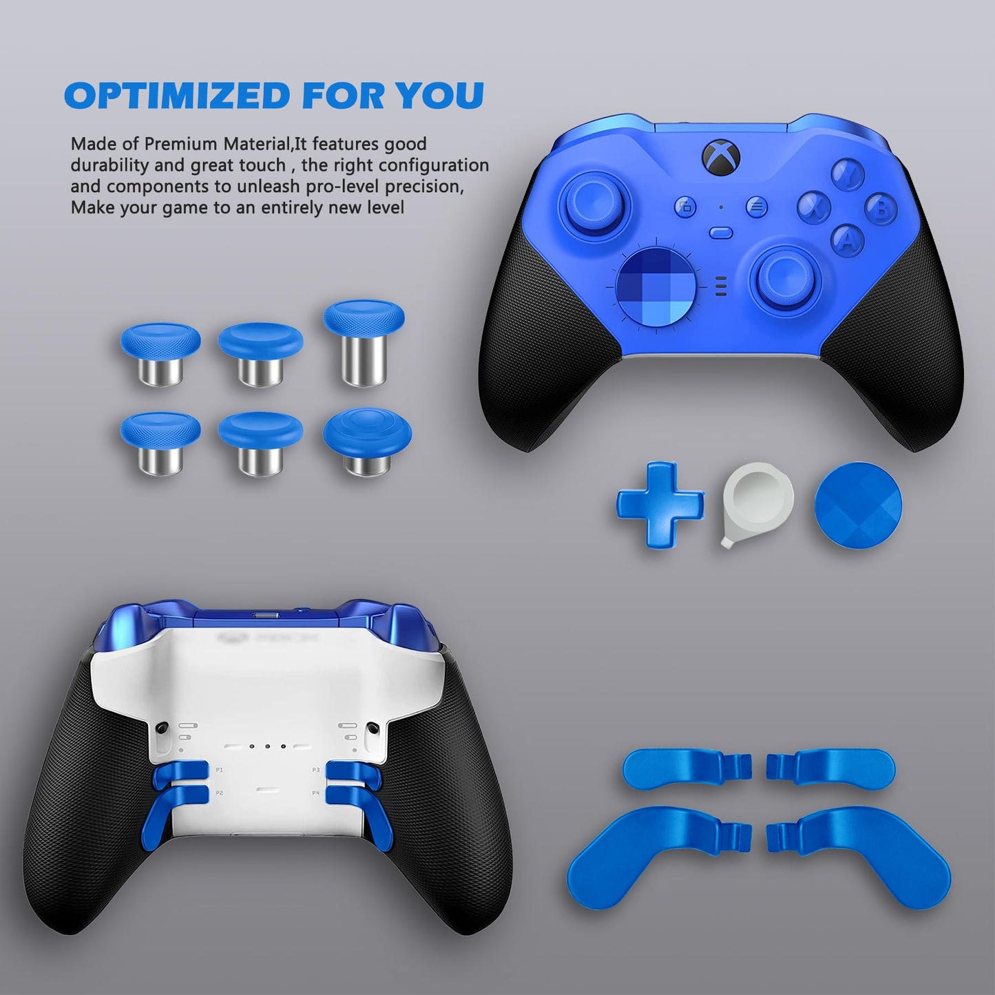 Sedicoca Complete Component Pack for Xbox Elite Wireless Controller Series 2,Includes 1 Carrying Case 1 Dock, 4 Paddles, 2 DPads,6 Thumbsticks,1Tool
