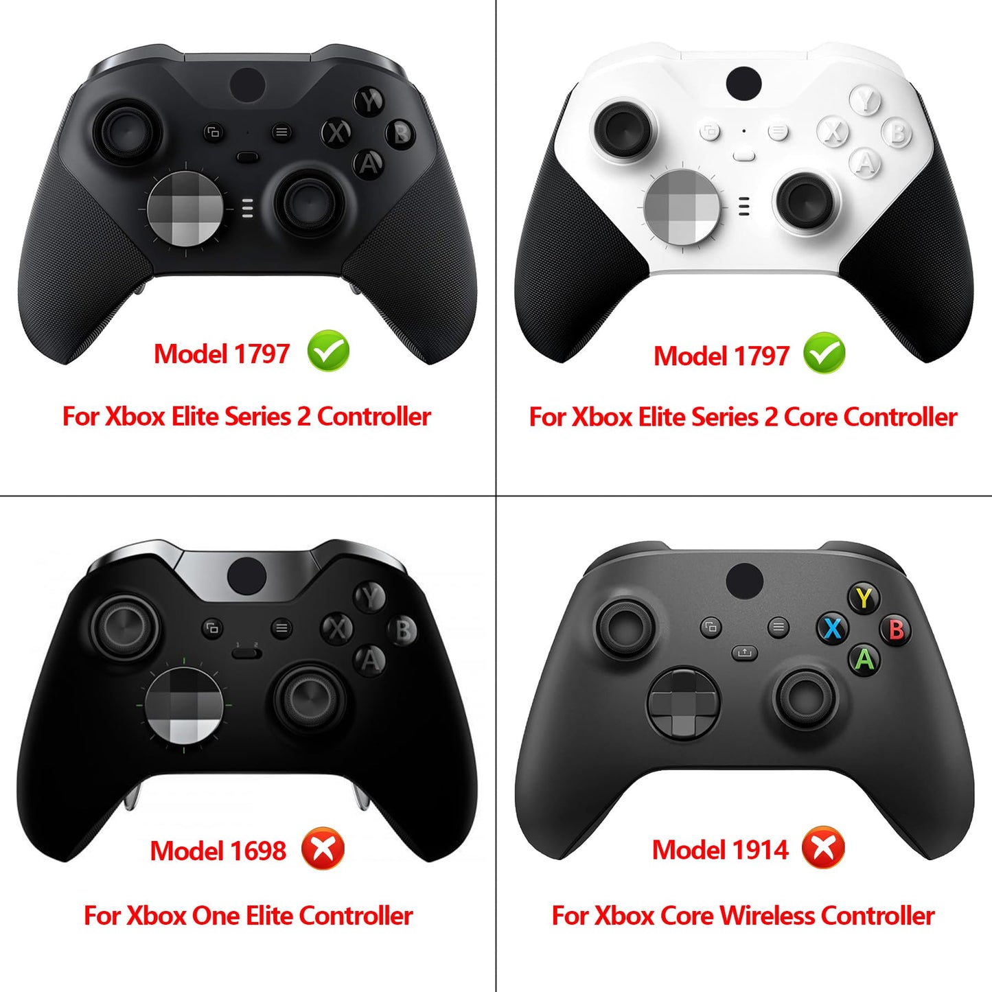 eXtremeRate Shadow Scarlet Red Soft Touch Grip Faceplate for Xbox One Elite Series 2, Front Housing Shell Cover Replacement Kit for Xbox Elite 2 Core