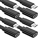 Sumind 4 Pack 40FT Total Micro USB Extension Cables, Male to Female Extender Cord Compatible with Wyze Cam OG, WYZE Cam Pan, Wyze Cam V3, Kasa Camera
