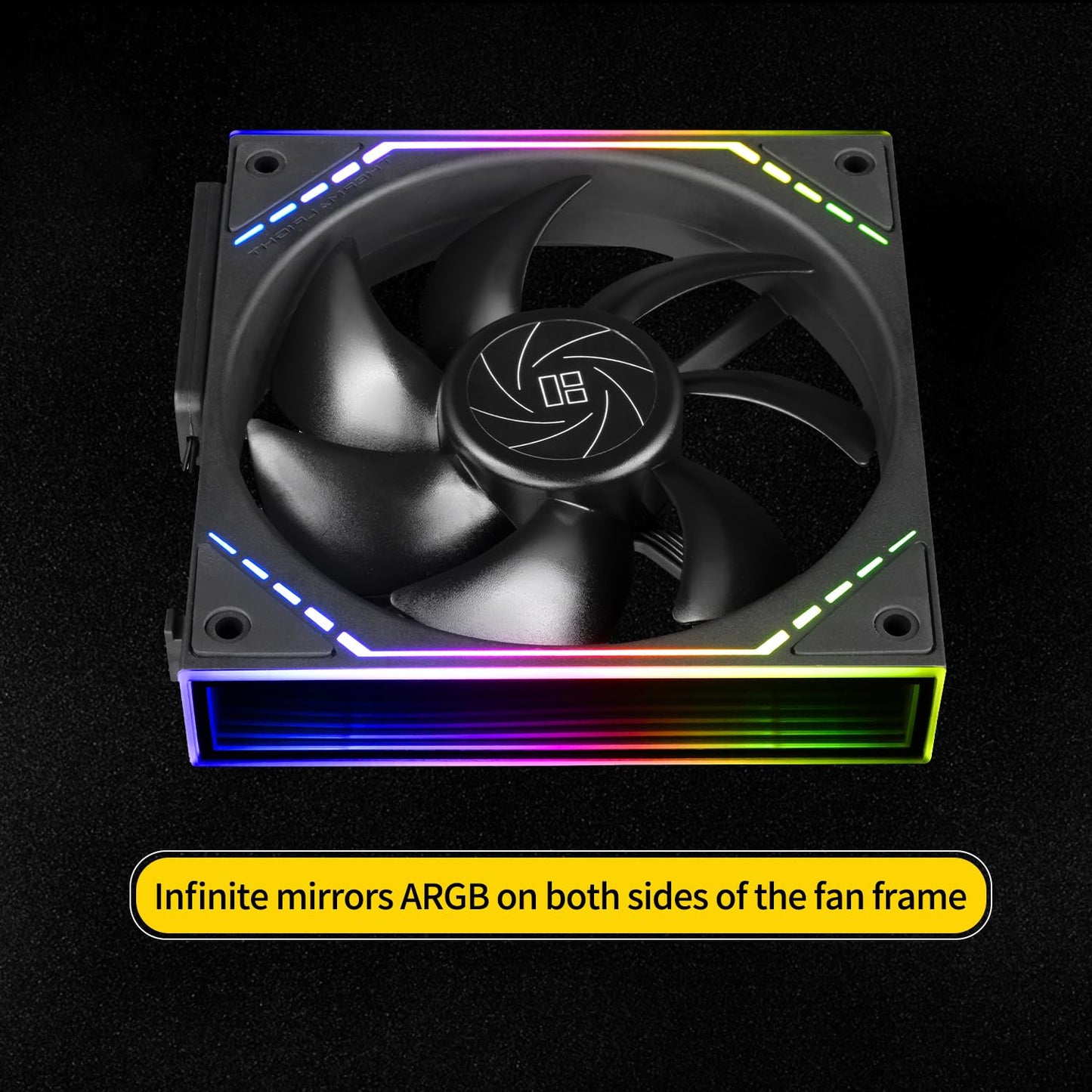 Thermalright TL-M12Q X3 Case Fan-120mm Quiet,PWM Function,Infinity Mirror ARGB Lighting Effects,Wireless Splicing Building Block CPU Fan,New Power