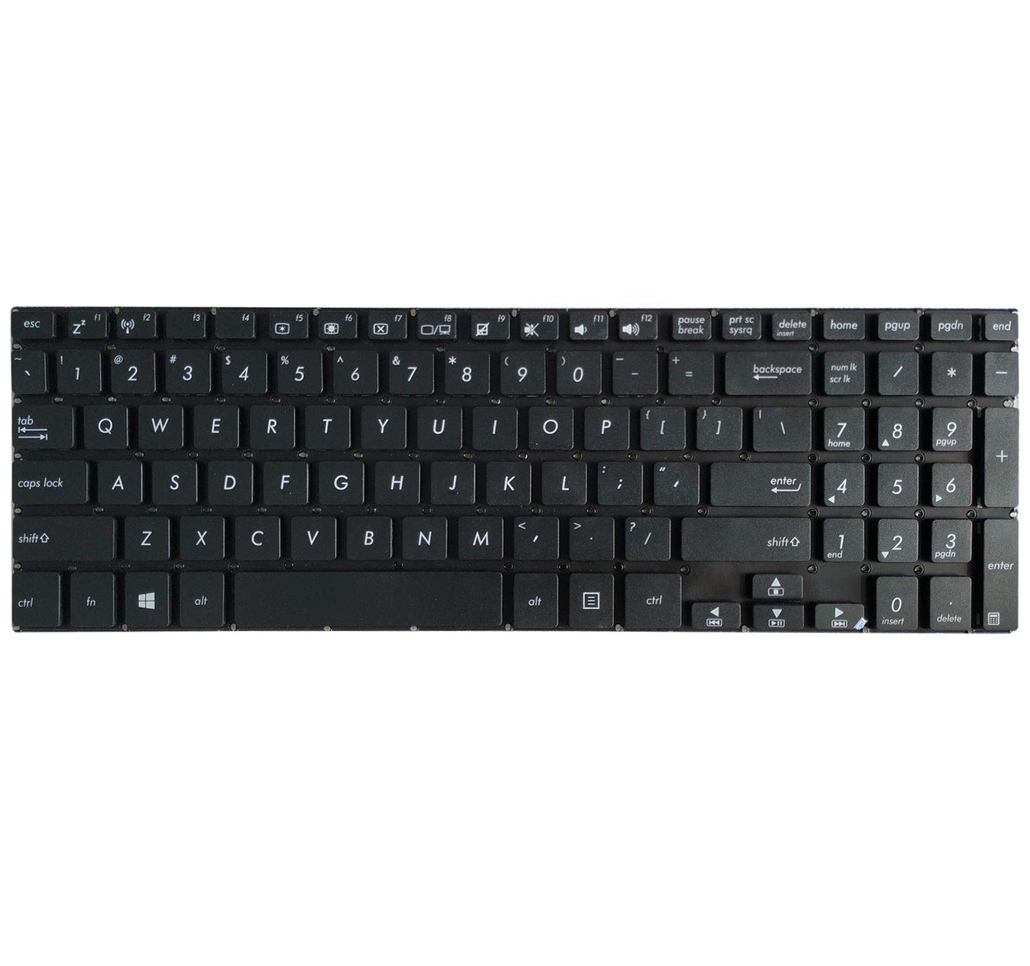 YUHUAI Laptop Keyboard Replacement, US QWERTY Layout, Wired, Black, 104 Keys, Modern, Ambidextrous, Backlit, For Asus TP500L, TP500LA, TP500LB,