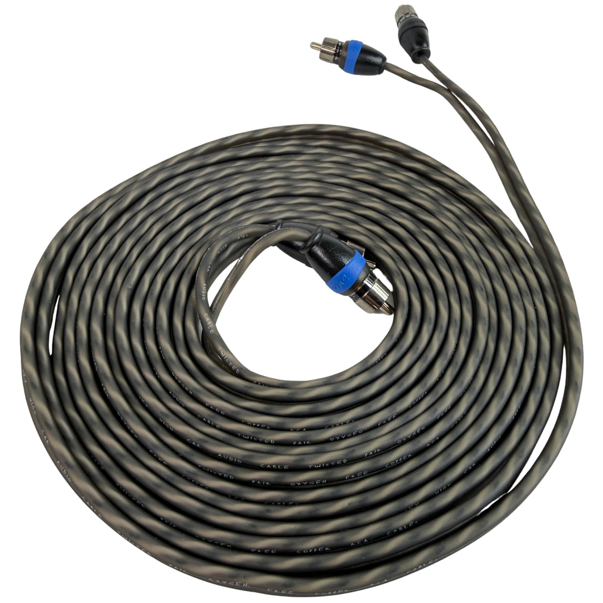 Sky High Car Audio 2 Channel Twisted 12 ft RCA Cables Coated 12' OFC