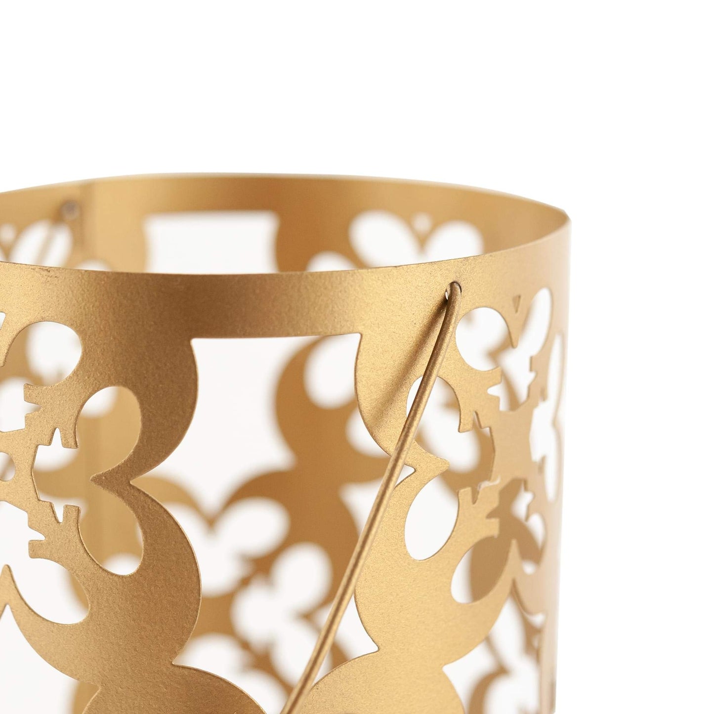 Seven20 Star Wars Stamped Iron Lantern with Handle | Gold Die Cut Rebel Symbol Clusters | Indoor & Outdoor Use | 11.5 Inches Tall
