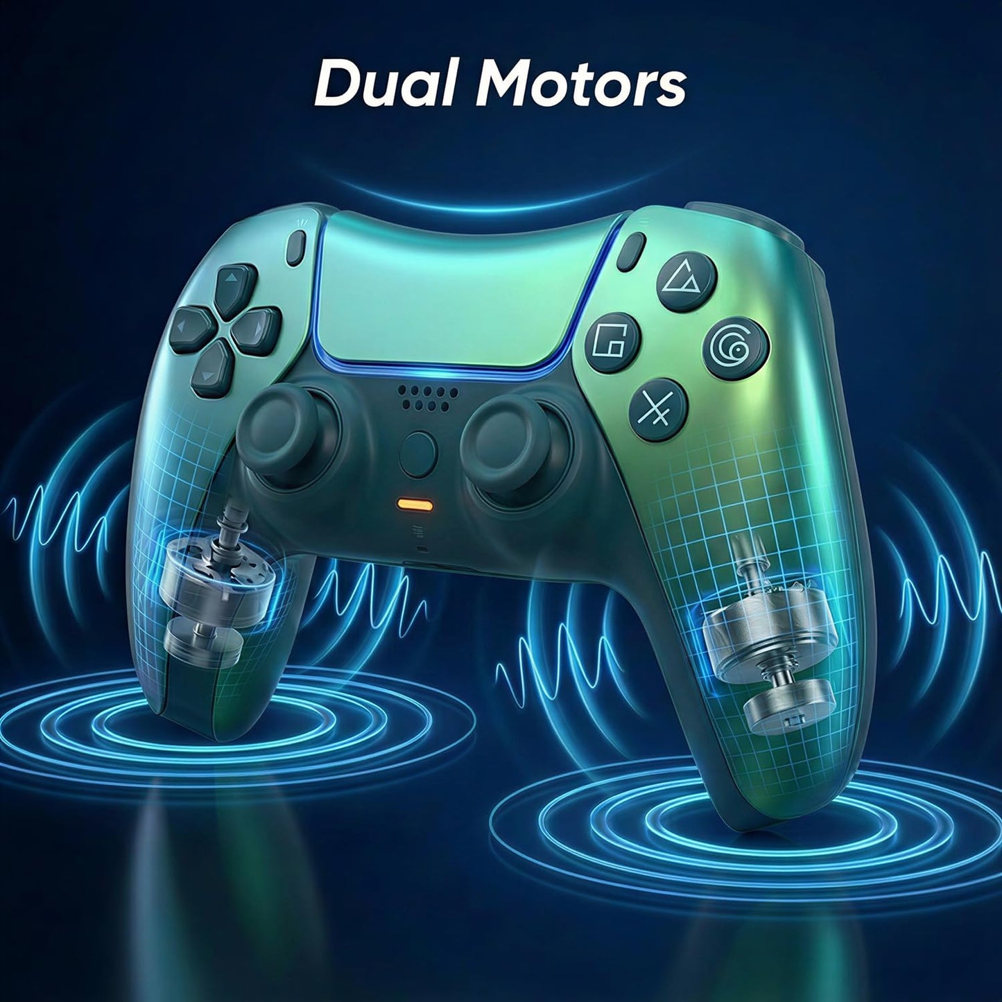 CelebFuny Wireless Controller for PS5 with 1500mAh Battery, Dual Vibration, 3.5mm Audio Jack, Speaker, 6-Axis Motion Gamepad Compatible with PS5