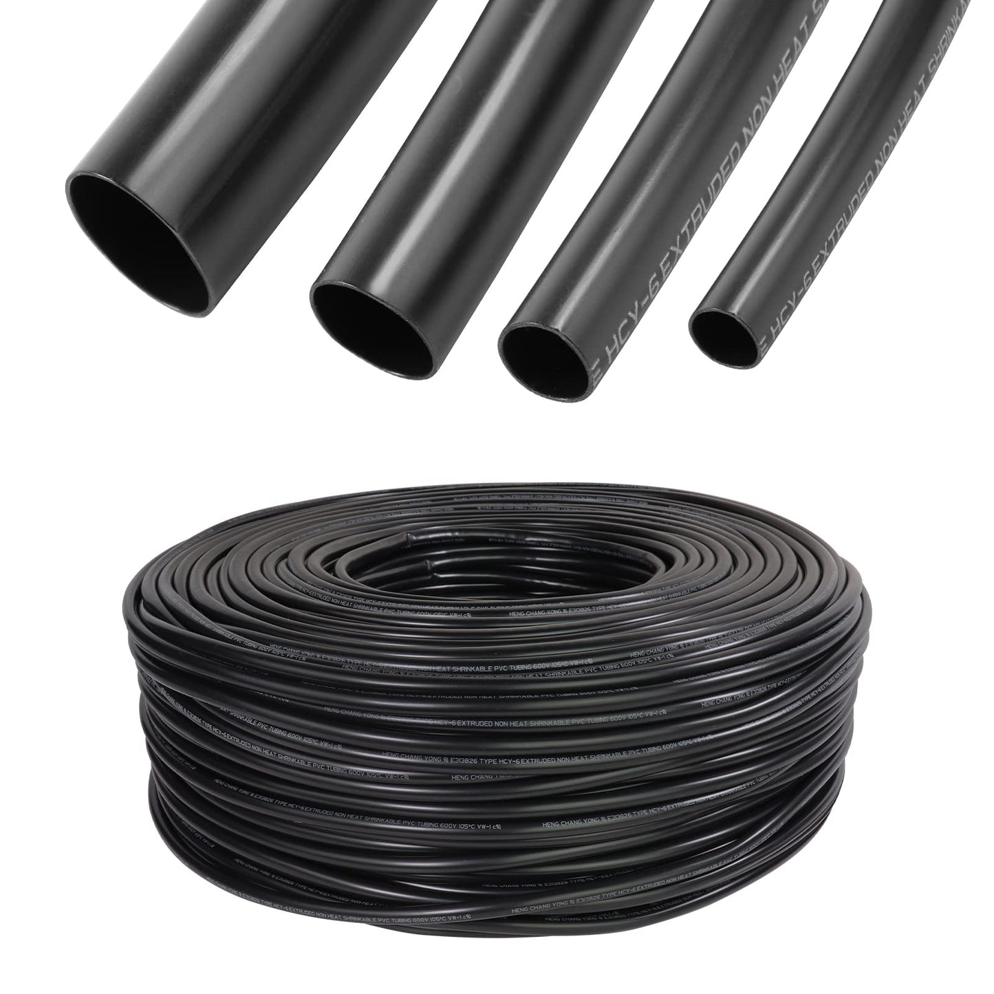 Cable Management Cord Cover Wire Loom Tubing Electric Insulation Sleeve Automotive Wiring Harness Protector Wrap Plastic Black (1/4"-12ft)