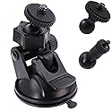 iSaddle CH01A 1/4" 1/8" Thread Camera Suction Mount Tripod Holder in Dash Cam Mount Holder - Screw Tripod Windshield Holder Fits