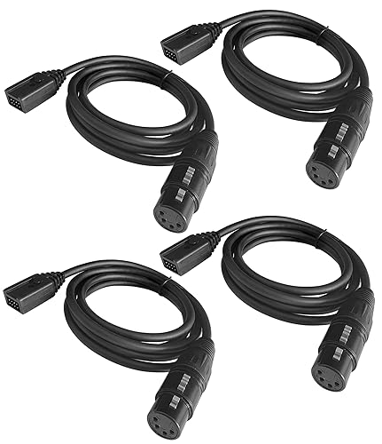 Replaceable Headset Cable for Clear-Com 110(5ft), XLR Connector Microphone Headphone Cord for Clear-Com CC-300-X4 CC-110-X4 CC-220-X4 CC-400…