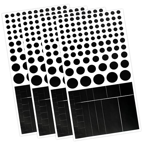 Brvlsoc Vinyl Webcam Covers - Restickable Privacy Stickers for Laptop, Smartphone, Tablet, Smart TV & Game Console - Black, Multiple Sizes