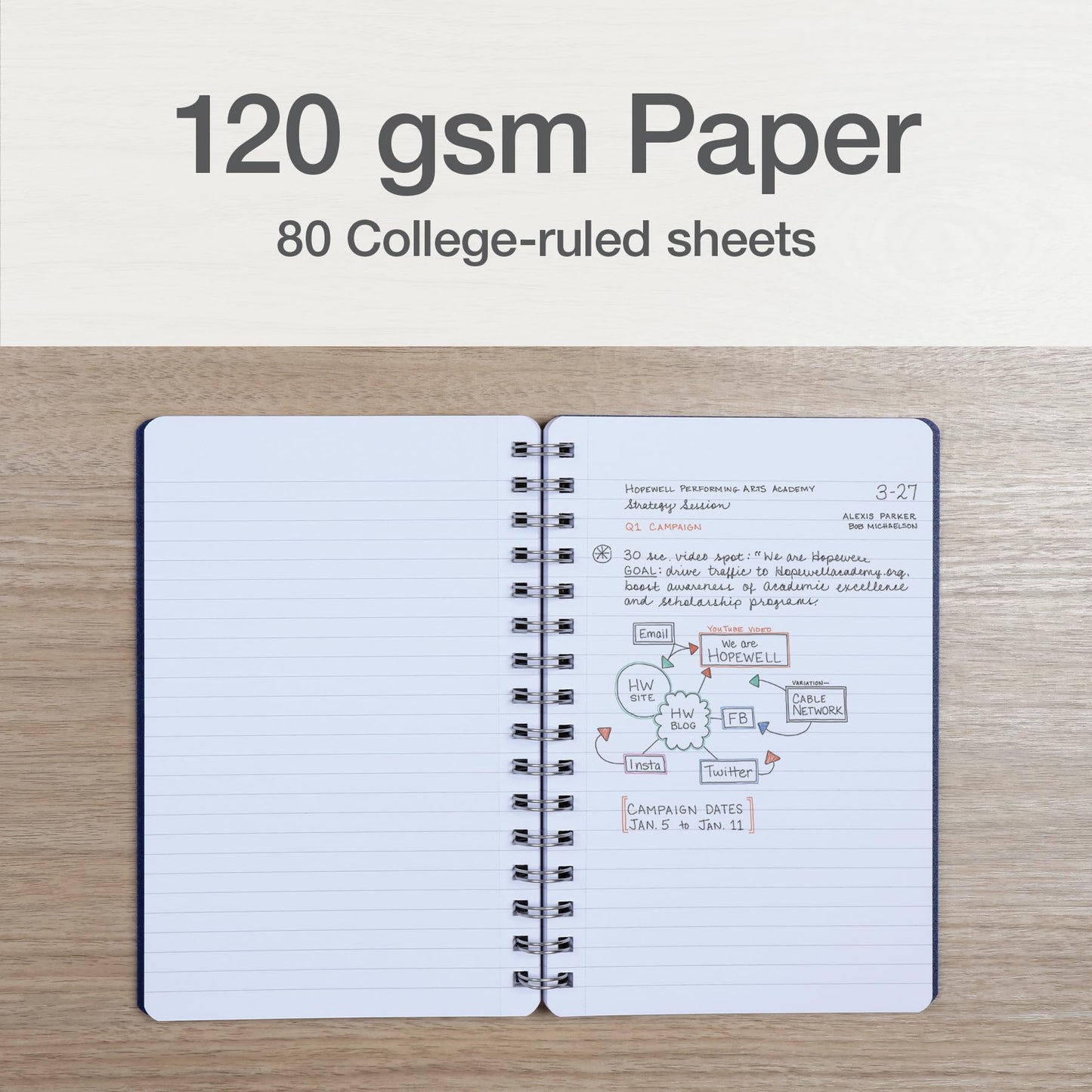 Oxford Poly Spiral Notebooks, Small 5.7" x 8.5" Book, Thick Poly Cover, White Paper, College Rule, 80 Sheets/160 Pages, Jewel Tones, 4 Pack (69720)