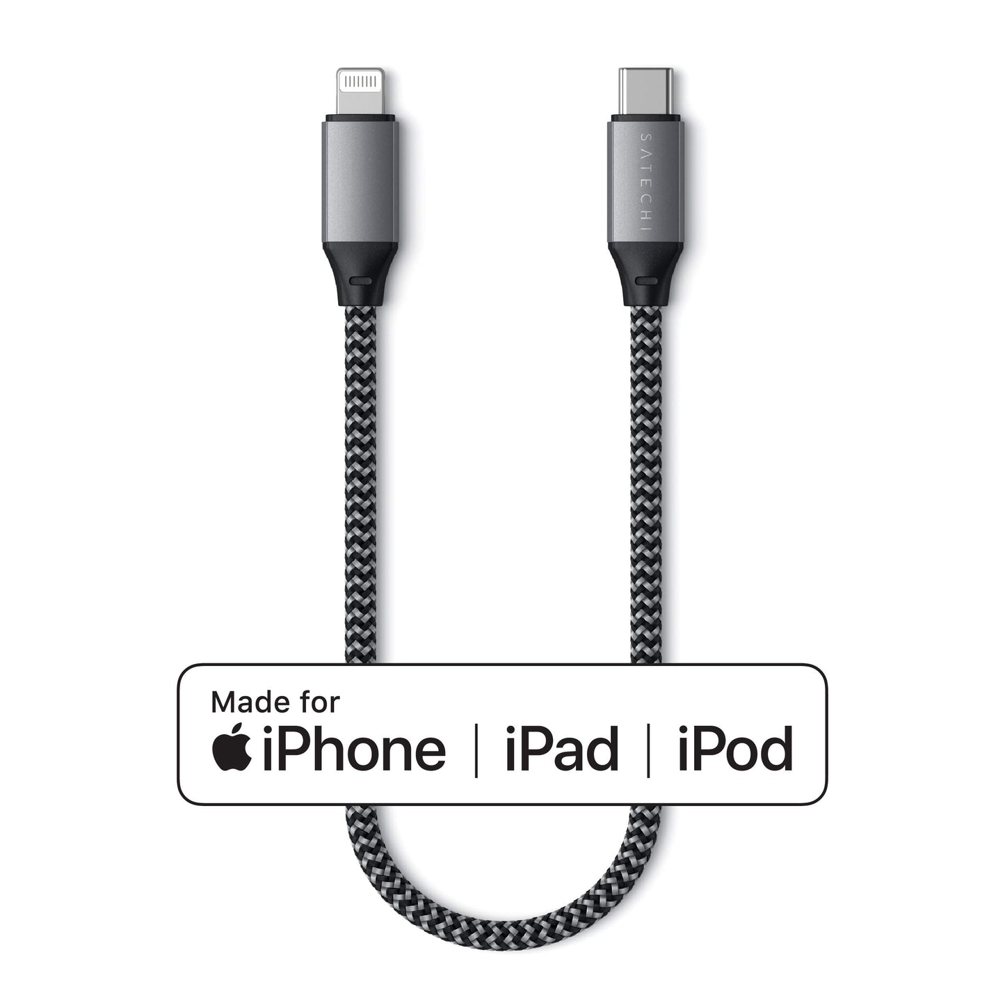 Satechi USB-C to Lightning Charging Cable - 25 cm - Apple MFi Certified - for iPhone 14 Pro/14/14 Plus, iPhone 13 Pro Max/13 Pro/13 Mini/13, iPhone…