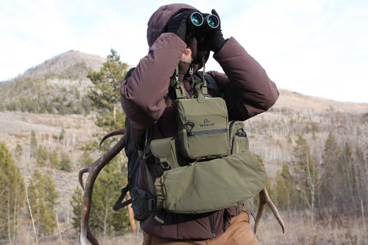 Prowler Gear - THE GUIDE BUNDLE: All Season Binocular Chest Pack Harness With 5 Piece Modular Accessory Kit: One Solution - Early Scouting To Late