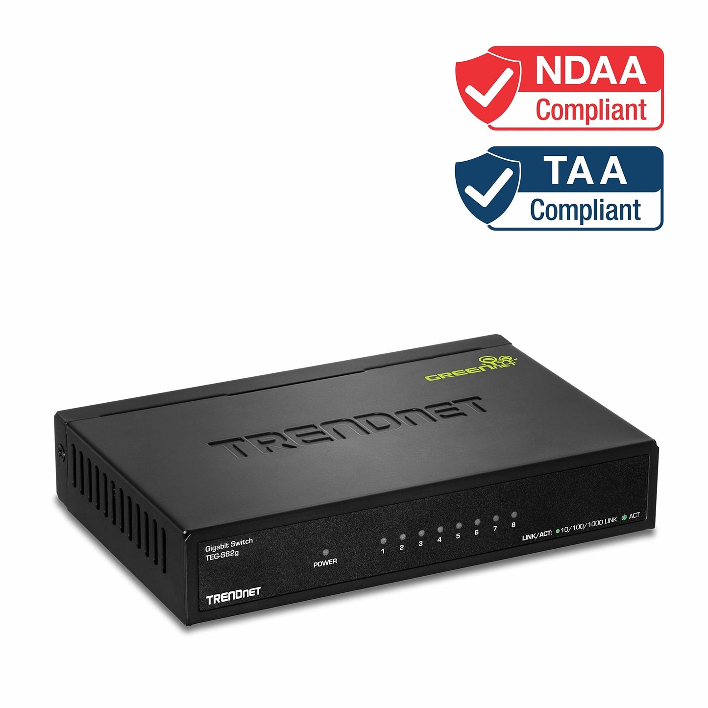 TRENDnet 8-Port Gigabit GREENnet Switch, Ethernet Network Switch, TEG-S82G