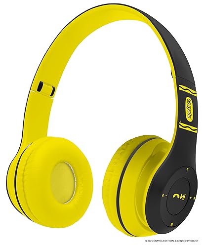 Crayola Kids Over Ear Headphones, Overear Wireless Bluetooth 5.0 w Microphone, Lightweight Comfortable Headset for Home Travel, 5H Playtime…