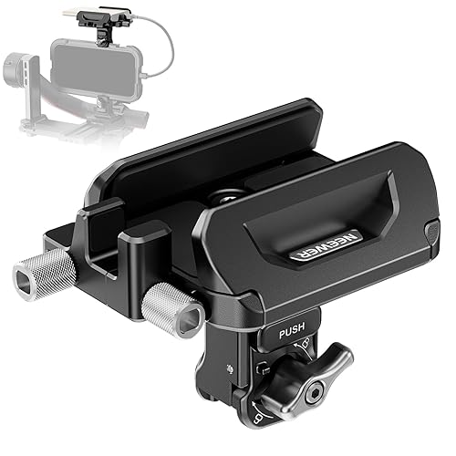 Neewer SSD Holder 40-65mm Quick Release SSD Bracket Mount with Cable Clamp Compatible with SmallRig Phone Cage for 16 Pro Max 15 Pro Max Samsung S24
