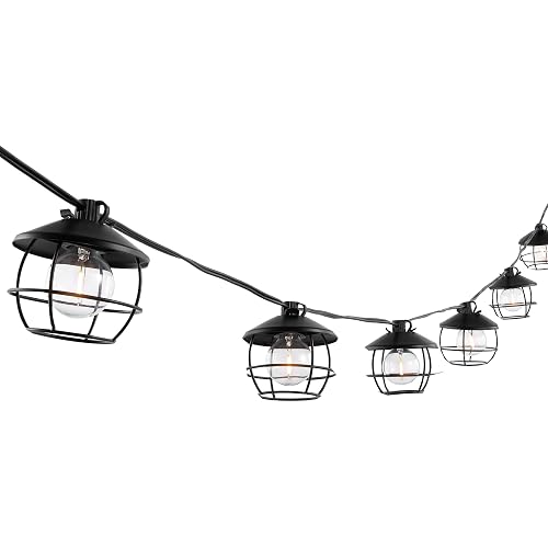SAFAVIEH Lighting Collection Agitha Black 10-Foot LED Outdoor String Lights