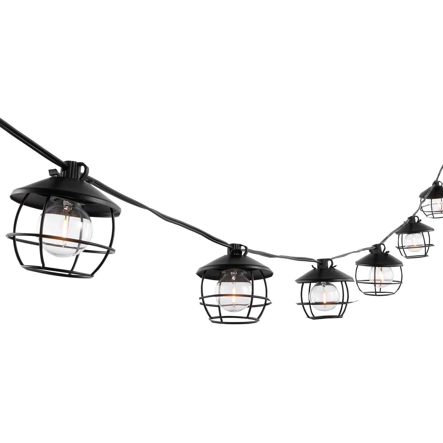 SAFAVIEH Lighting Collection Agitha Black 10-Foot LED Outdoor String Lights