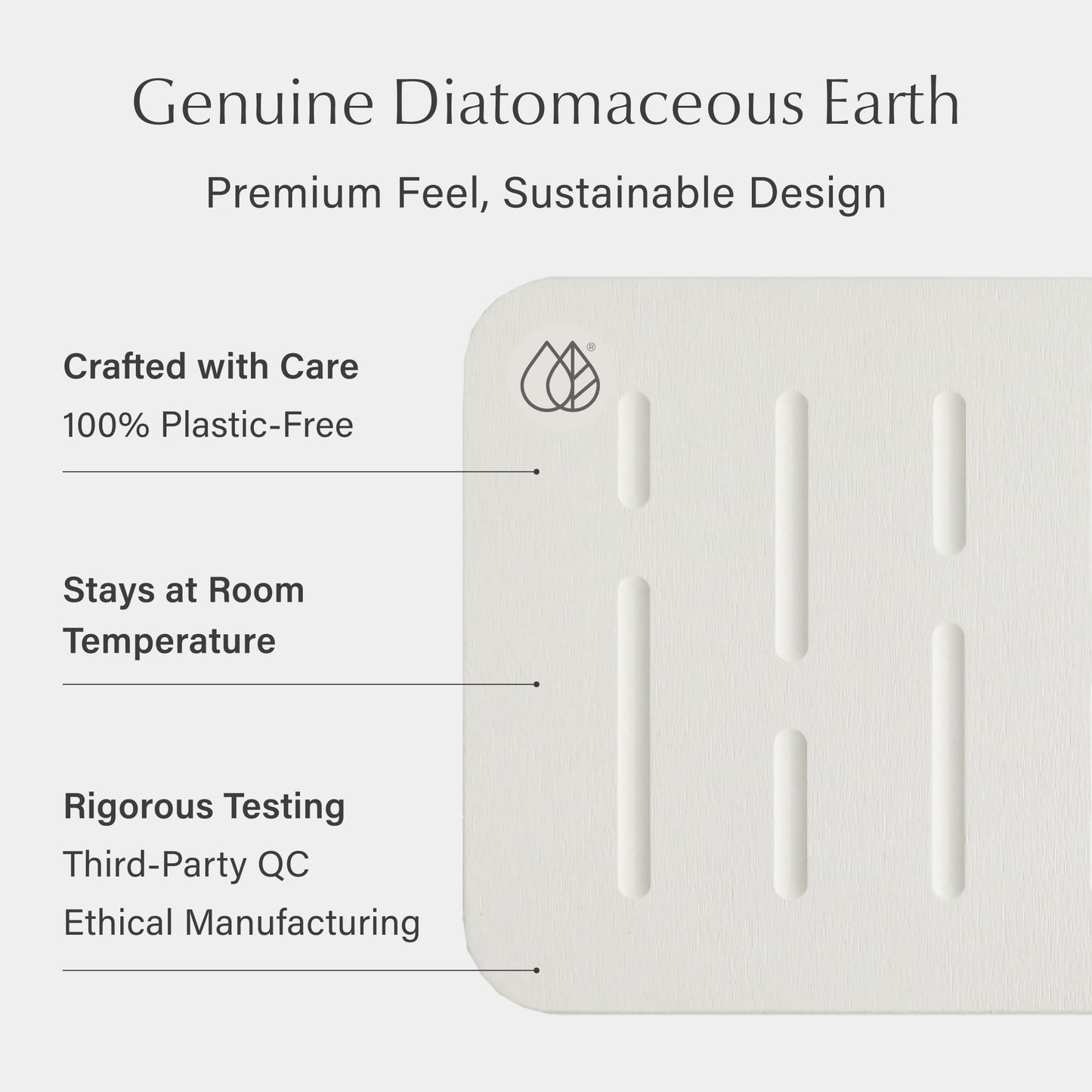 Dorai Home Bath Stone Mat 23.6"x15.4" (2-Pack) - Quick-Dry, Non-Slip Diatomite Stone Bath Mat, Rain Sandstone