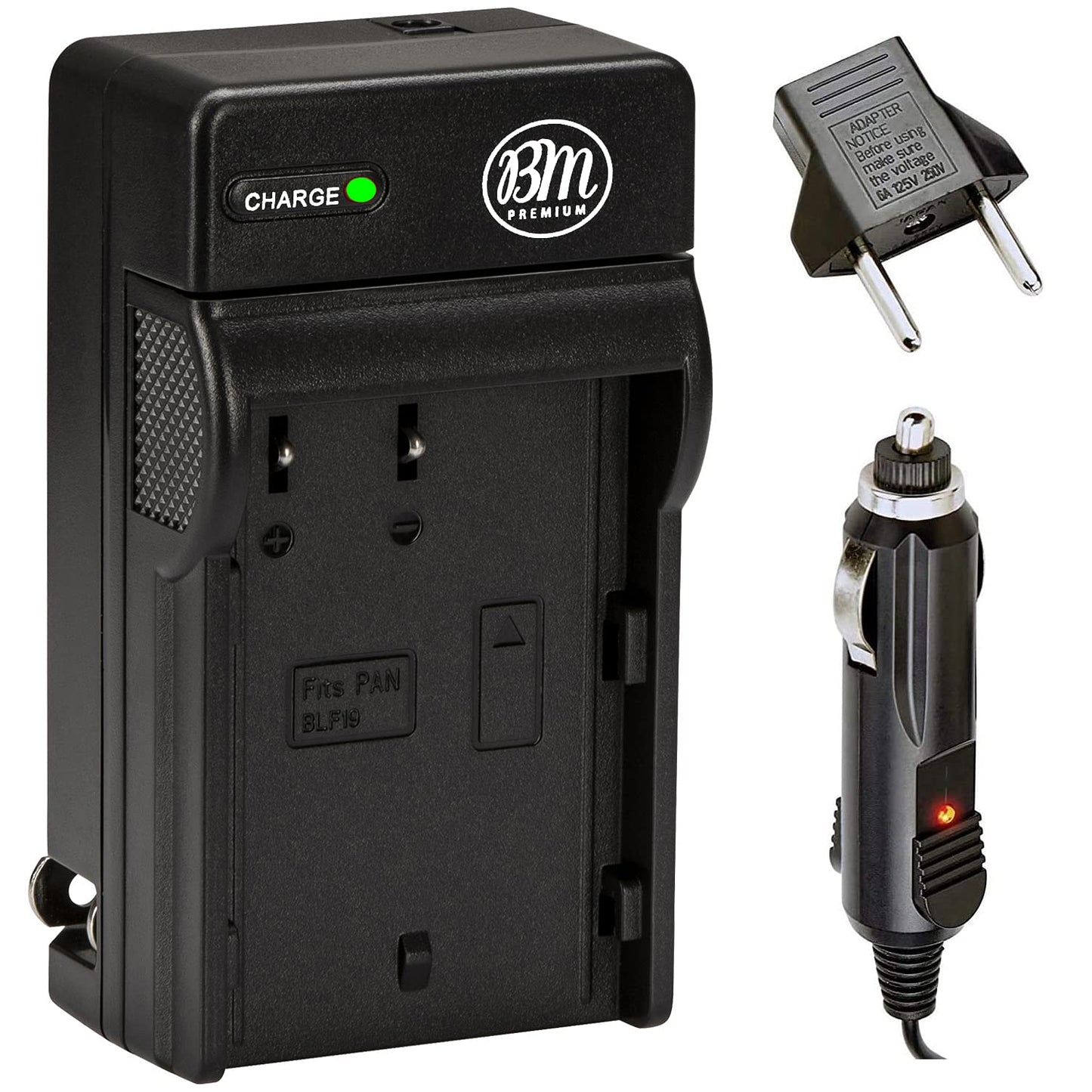 BM Premium DMW-BLF19, DMW-BLF19e, DMW-BLF19PP Battery Charger for Panasonic Lumix DC-G9, DC-GH5, DMC-GH3, DMC-GH3K, DMC-GH4, DMC-GH4K Digital Camera