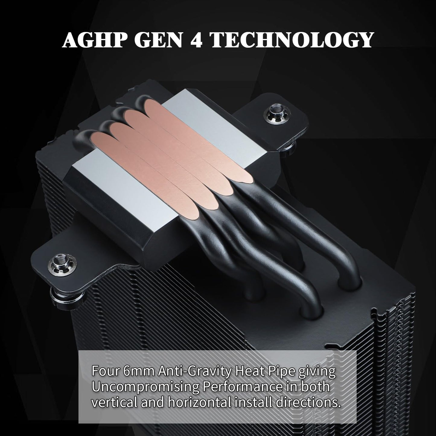 Thermalright Assassin Spirit 120 EVO Black CPU Cooler, 120mm PWM Quiet ARGB Fan, AGHP 4th Technology, Supports Intel LGA1700/1150/1151/1200, AMD AM4