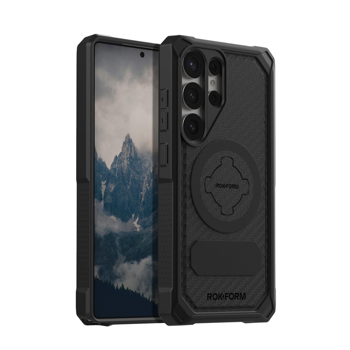 ROKFORM Rugged Protective Case Compatible with Galaxy S25 Ultra, Magnetic Cover with Twist Lock, Drop-Tested Armor (Black)