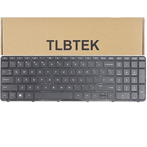TLBTEK Replacement Keyboard with Frame Compatible with HP Pavilion 15-f 15-g 15-r 15-e 15-f387wm 15-d035dx 15-f233wm 15-f272wm 15-f010wm 15-n290nr