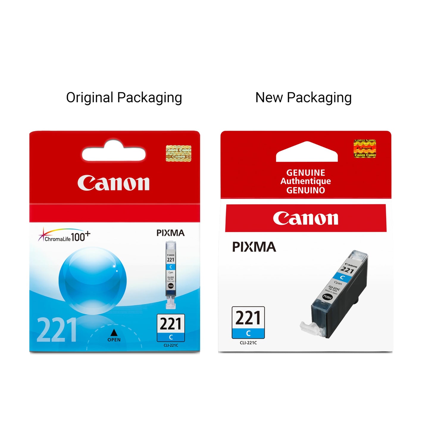 Canon CLI-221 Genuine Cyan Ink Tank, Compatible with MP980, MP560, MP620, MP640, MP990, MX860, MX870, iP4600, iP3600, and iP4700 Printers