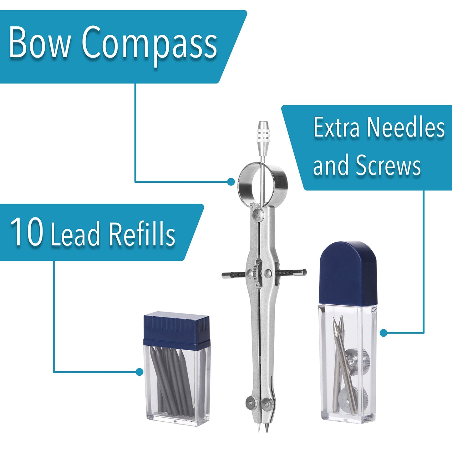 Mr. Pen- Professional Compass for Geometry, Extra Lead