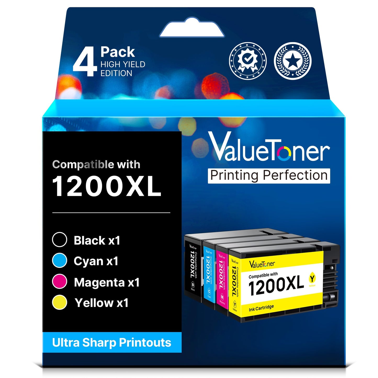 1200 XL Ink Cartridges Compatible for Canon Maxify 1200 Ink Cartridges Replacement for Canon 1200 1200XL PGI-1200 PGI1200XL Ink to Use with Maxify