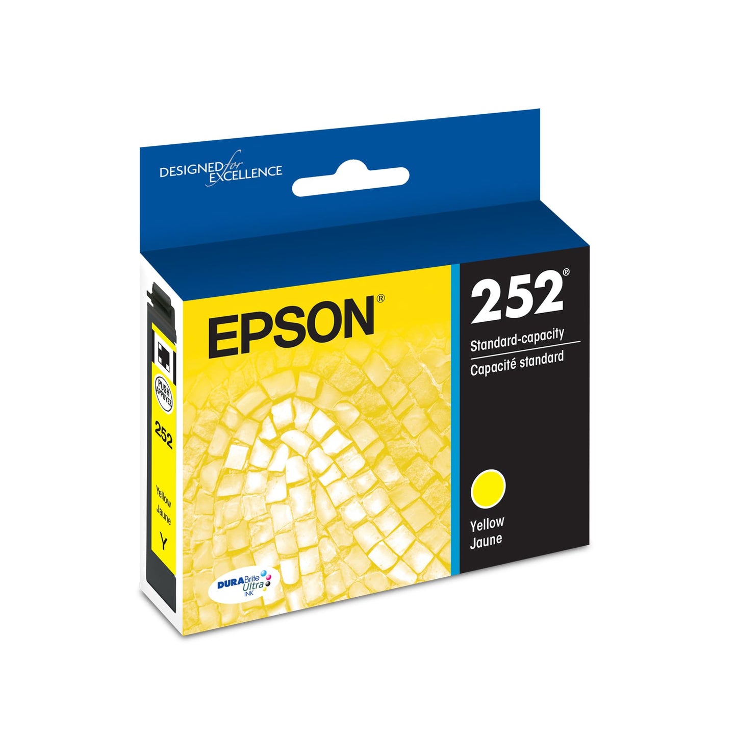EPSON 252 DURABrite Ultra Ink Standard Capacity Yellow Cartridge (T252420-S) Works with WorkForce WF-3620, 3640, 7110, 7610, 7620, 7710, 7720, 7210