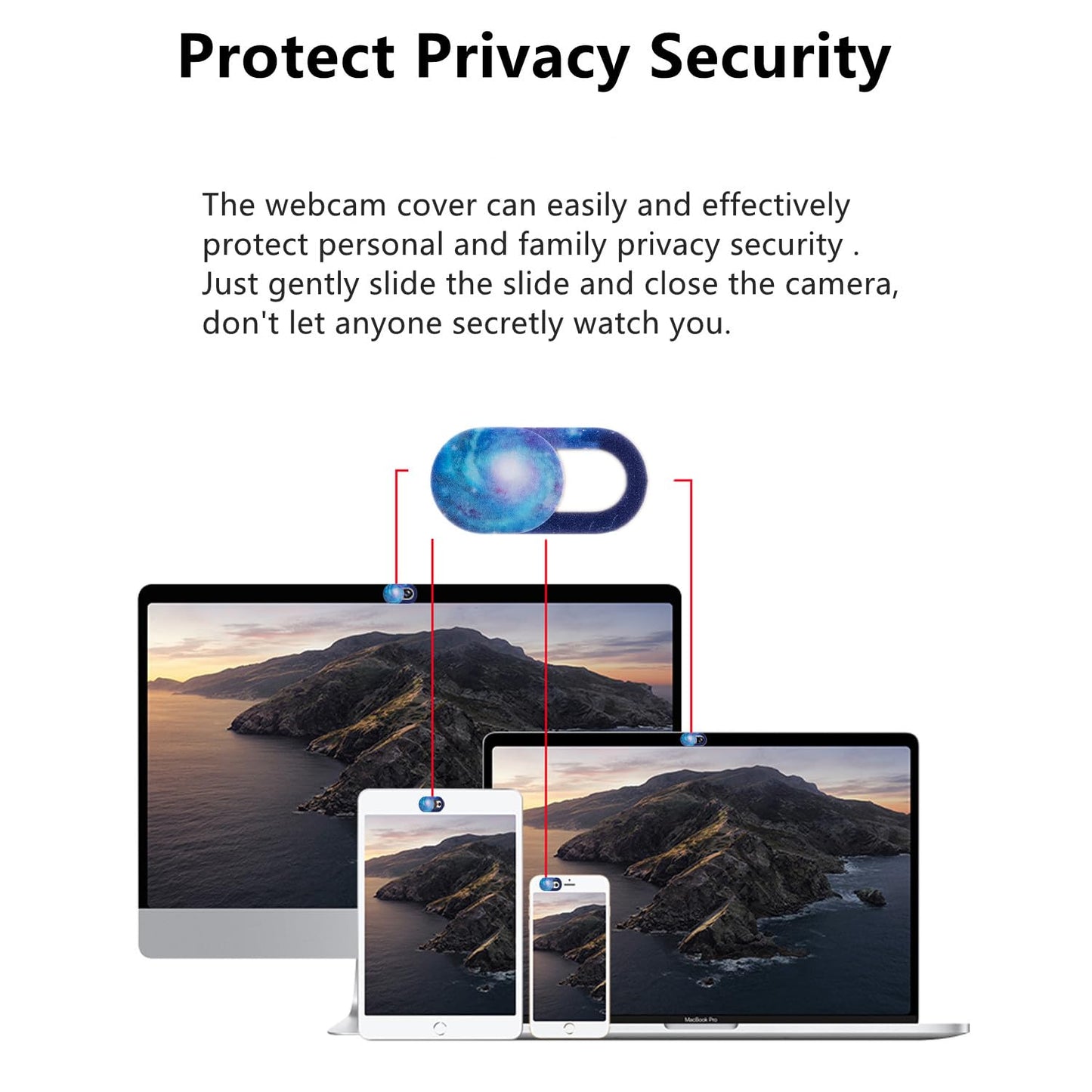 AWAA Webcam Cover, Laptop Camera Cover Slide, Ultra-Thin Camera Cover Slide for MacBook Pro, iMac,PC,iPad,iPhone,Cell Phone and More