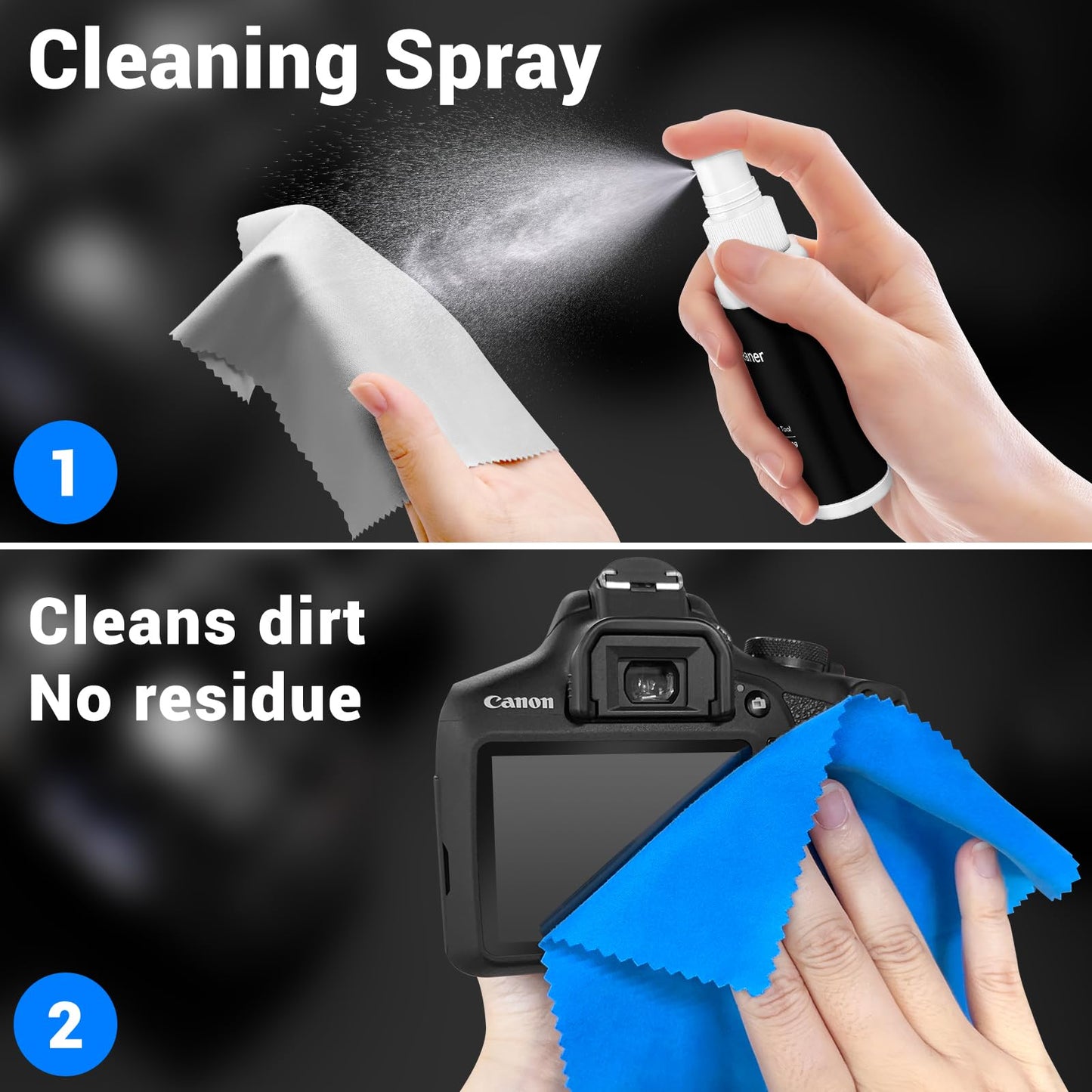 Aispour Camera Lens Cleaning Kit, 10-in-1 Camera Cleaning Kit, Camera Lens Cleaner and Camera Accessories, Includes Lens Cleaning Kit/Lens