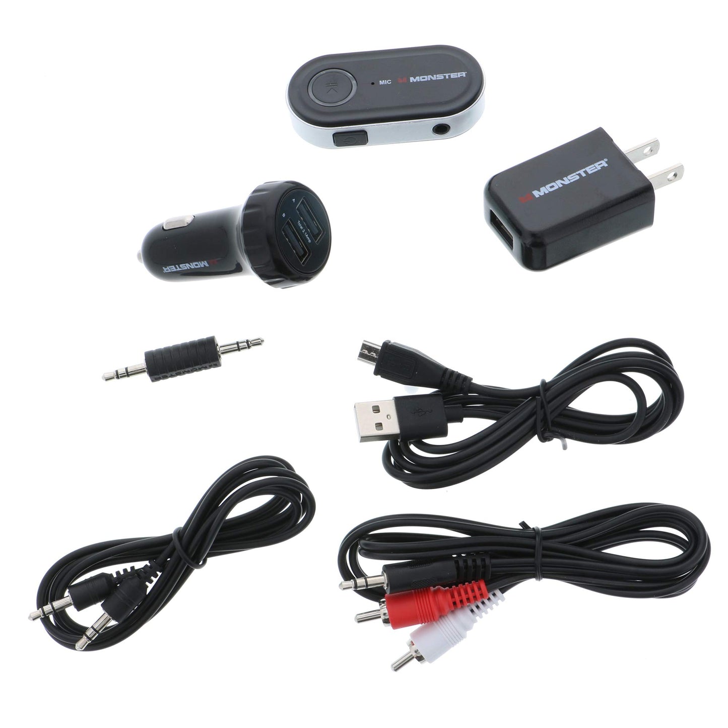 Monacor Audio Receiver Set, Black (MBA9-1009-BLK)