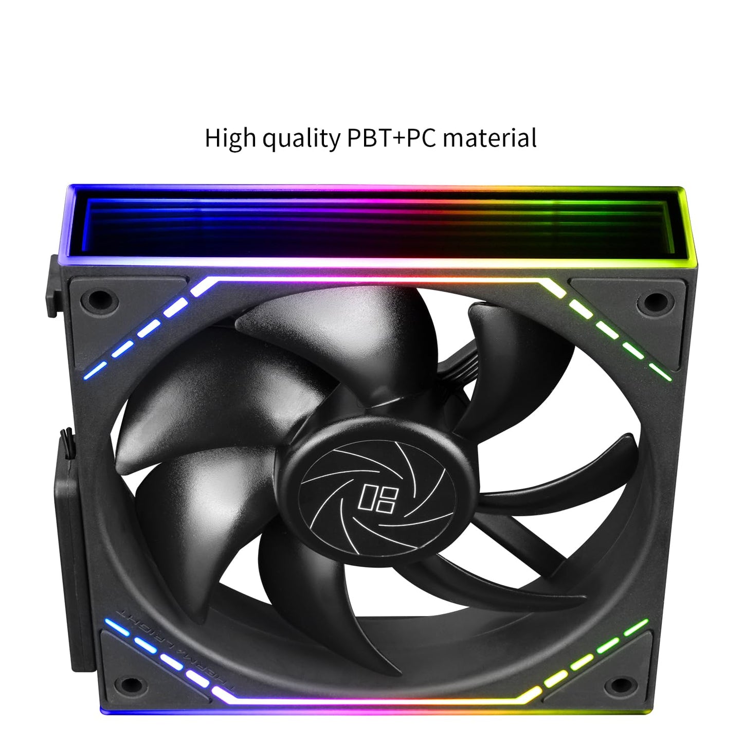 Thermalright TL-M12Q CPU Fan 120mm Case Cooler, PWM Connector Silent Computer Cooling with S-FDB Bearing,PC Fan with ARGB Mirror Light Effect,Low