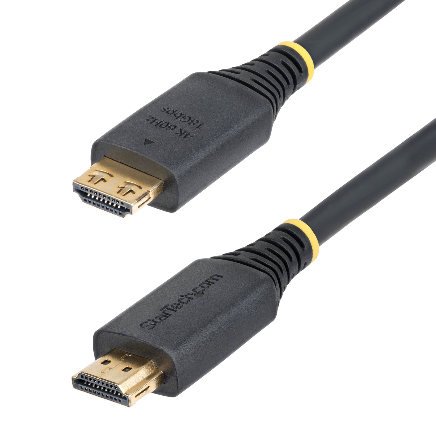 StarTech.com 15ft (4.5m) High Speed HDMI Cable with Gripping Connectors, 4K 60Hz/1440p 144Hz, 18Gbps, UHD HDMI 2.0 Cord, TPE Jacket