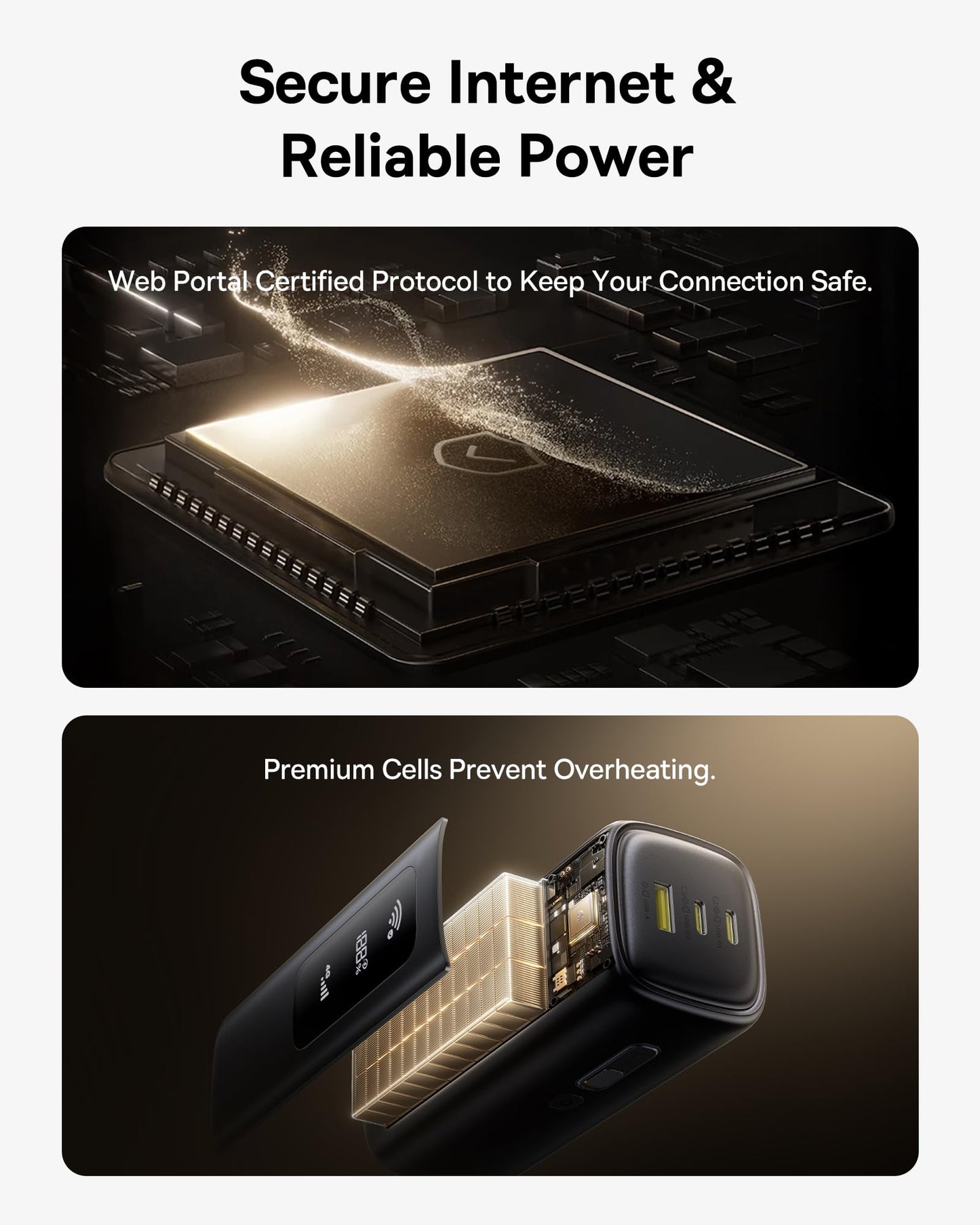 Baseus 4G LTE Mobile Hotspot & 20000mAh 67W Power Bank 2-in-1, Portable WiFi for Travel in 150+ Countries, No SIM Card, No Contract, 10 Devices