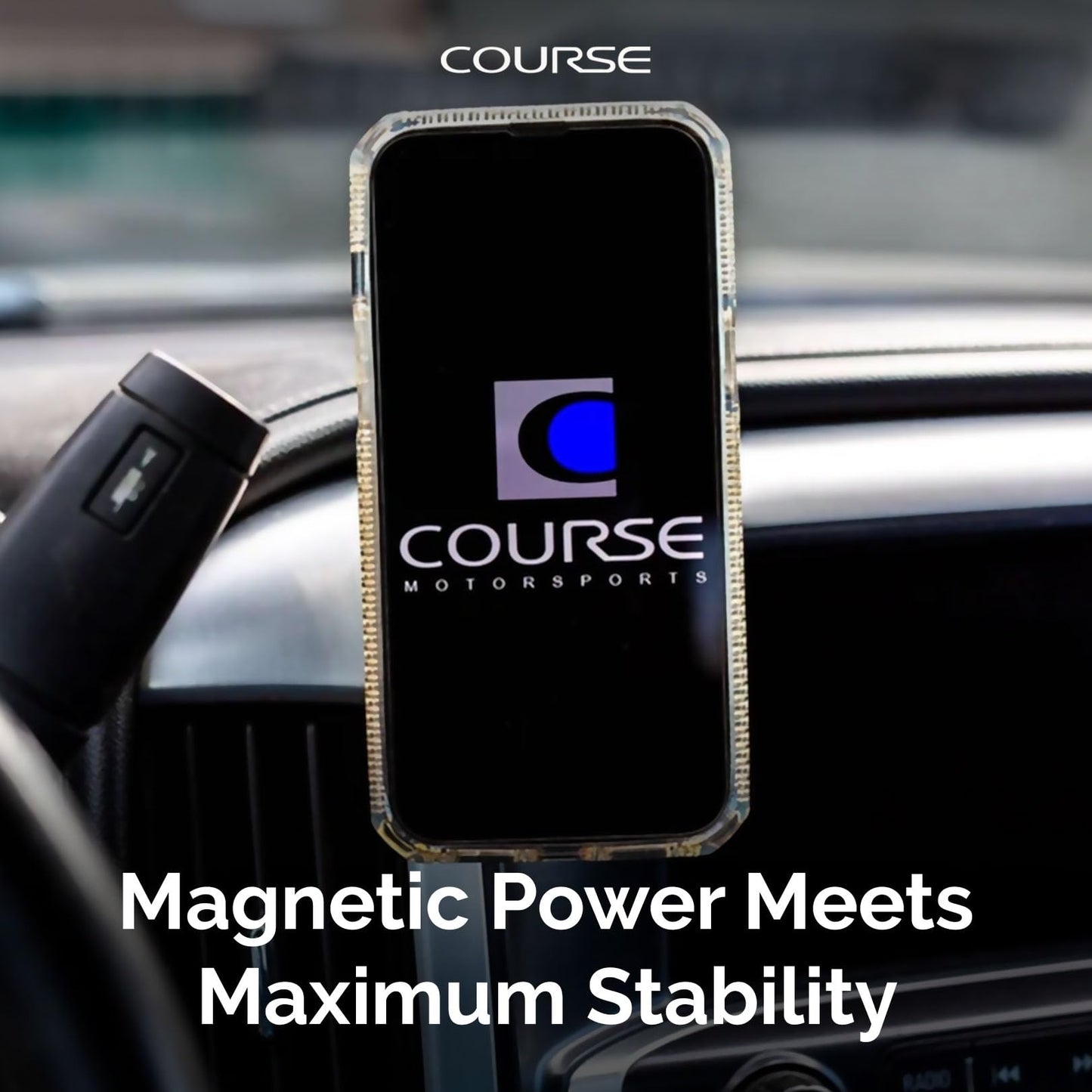 Course Motorsports DirectFit Magnetic Phone Mount | MagSafe Compatible Magnetic Mount | Custom Fit in-Dash Phone Mount | Compatible with Chevrolet/GMC