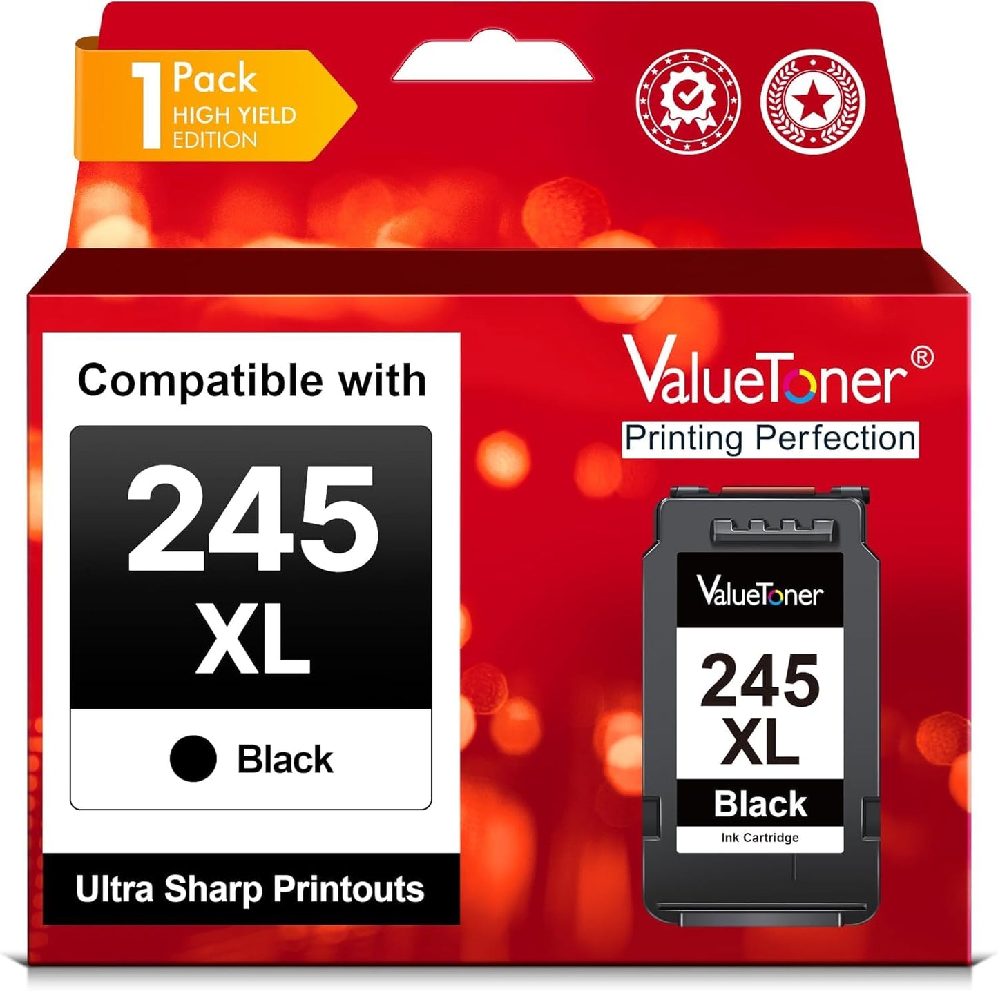 Valuetoner 245 Ink Cartridge Black Replacement for Ink 245 PG-243 PG-245 245 Ink Compatible with TR4520 MX492 MX490 MG2420 MG2520 MG2522 MG2920 MG2922