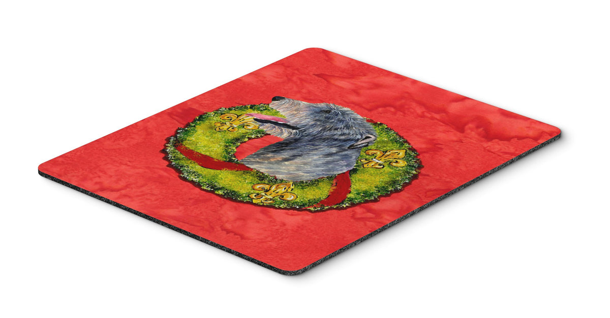 Caroline's Treasures SS4193MP Irish Wolfhound Cristmas Wreath Mouse Pad, Hot Pad or Trivet for Home Office Gaming Working Computers Laptop Mouse