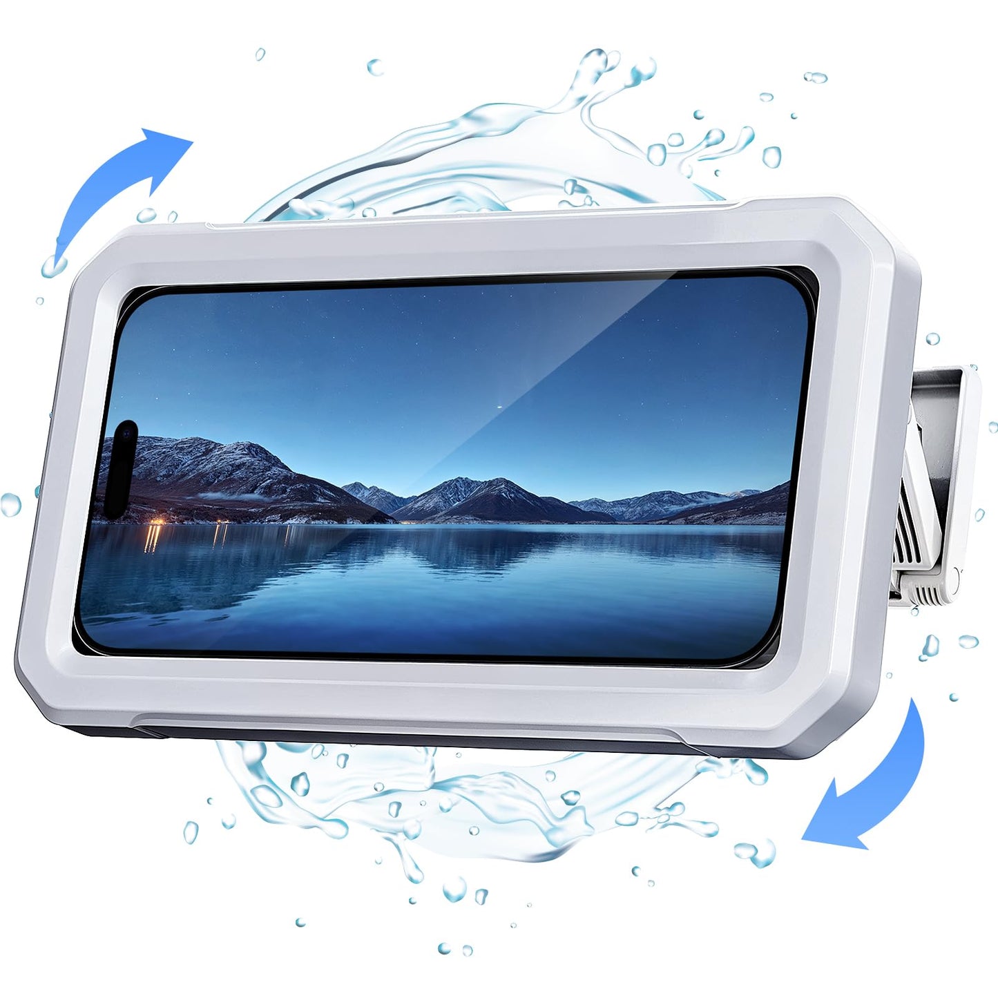Coolpow Shower Phone Holder Waterproof?480°Rotatable? Retractable Adjustable Shower Phone Case Shower Bathroom Wall Phone Mount Stand Water Proof Anti