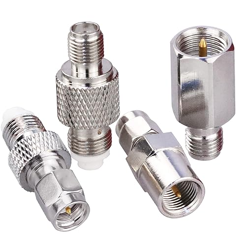 TUOLNK 4 Type Set SMA to FME 4G Antenna Adapter Kit SMA to FME Coaxial Adapter WiFi Antenna for Coaxial Cable WiFi Antenna Wireless LAN Device RF Coax