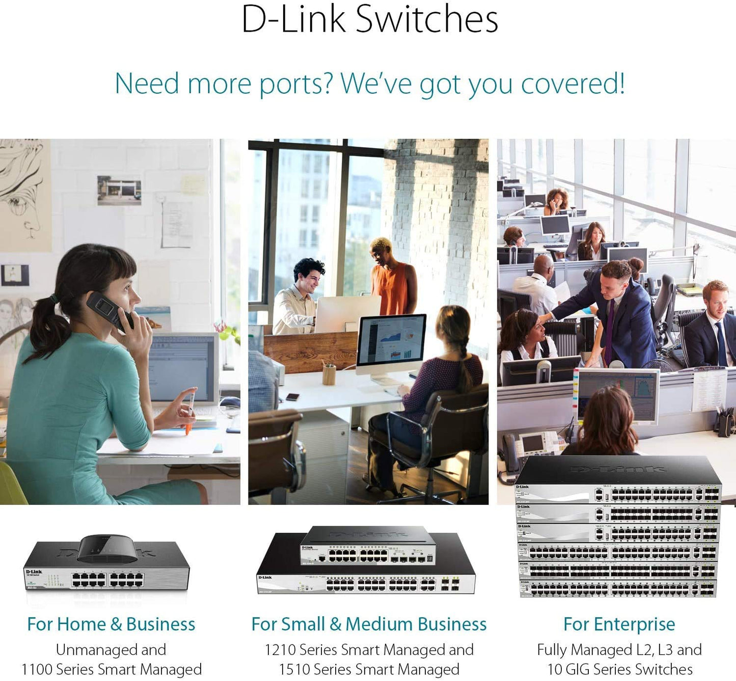 D-Link Ethernet Switch, 5-Port Gigabit Plug n Play Compact Design Fanless Desktop Switch (DGS-1005G),Black