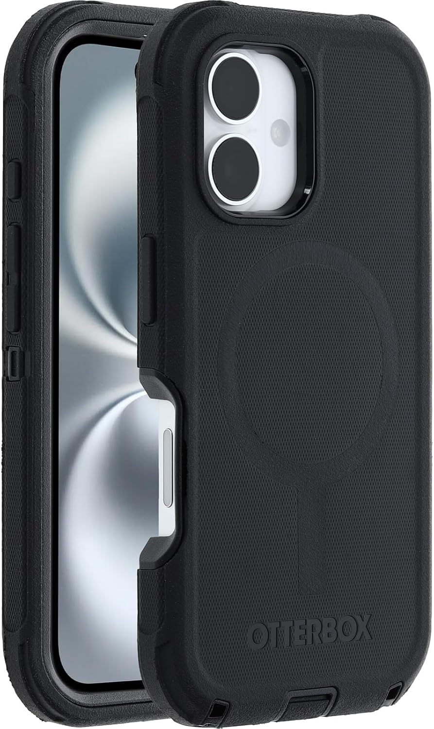 OtterBox iPhone 16 Plus Phone Case Defender Series Military-Grade Drop Protection, MagSafe, Shockproof Protective Phone Cover, Slim Fit with Raised