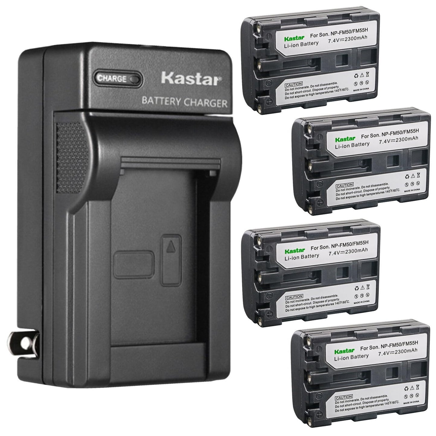 Kastar 4-Pack Battery and AC Wall Charger Replacement for Sony DCR-TRV11, DCR-TRV12, DCR-TRV14, DCR-TRV15, DCR-TRV16, DCR-TRV17, DCR-TRV18, DCR-TRV19