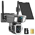 Dragon Touch 4G LTE Cellular Security Camera Outdoor, 4K Wireless Solar Bullet-PTZ Cam, 3 Lens, 10x Optical Zoom, 4G or WiFi 2 Mode, 360° PTZ AI