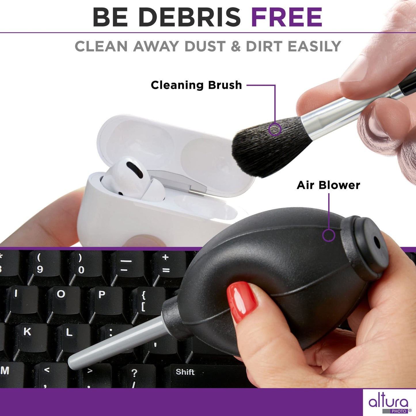 Keyboard Cleaner & Laptop Cleaning Kit - All-In-One Electronic Screen Cleaner for Computer, PC, MacBook, iPhone, Camera Accessories - Gifts for Gamers