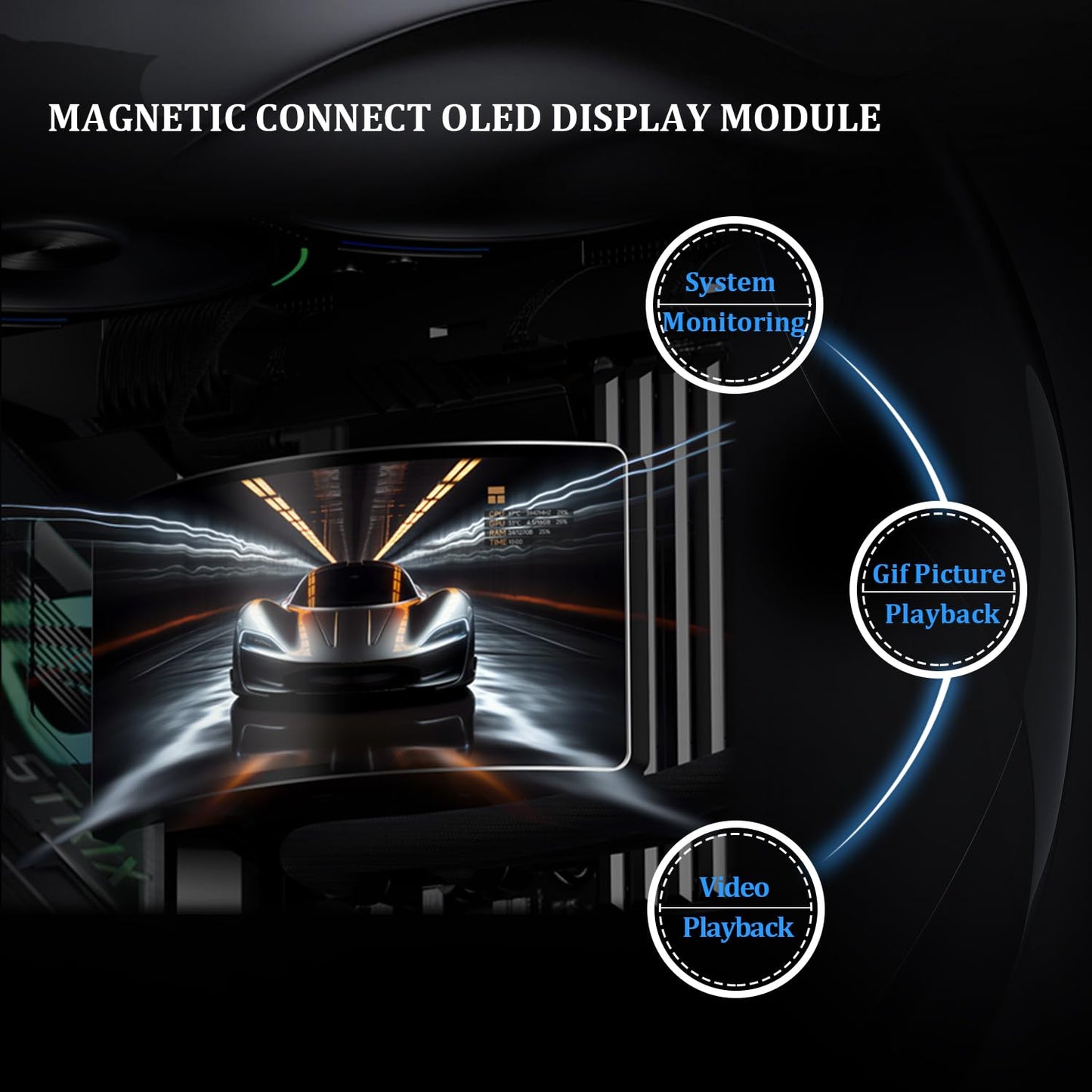 Thermalright Rainbow Vision 360 Turbo ARGB Black 360mm Aio Cooler, 60HZ Curved Screen with 2400x1080 Resolution,for AM4/AM5,Intel LGA1851/1700,6.67in