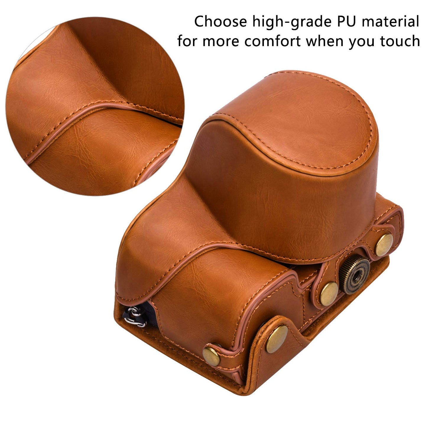 Hargedis XEVN for sony a6400 case,for sony a6300 case,Premium PU Full Body Leather Camera Case Bag for sony alpha a6300 a6000 a6100 a6400 Fit 16-50mm